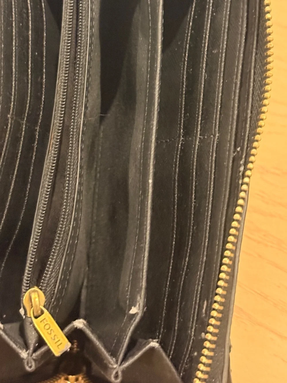Black‎ Zip Around Wristlet Wallet with Colorful Enamel Studs